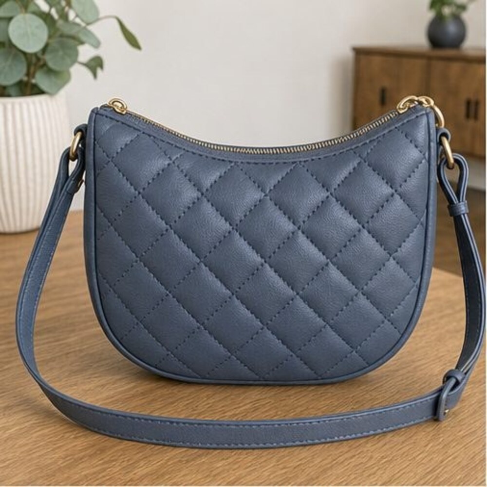 Slate Quilted Crossbody Bag
